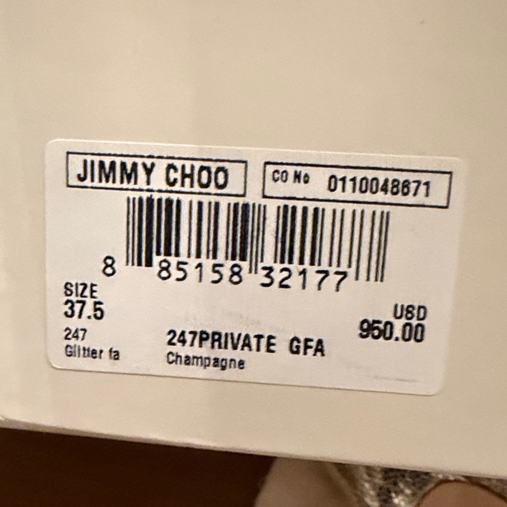 Jimmy Choo Sparkling Gold Heels - Picture 6 of 12